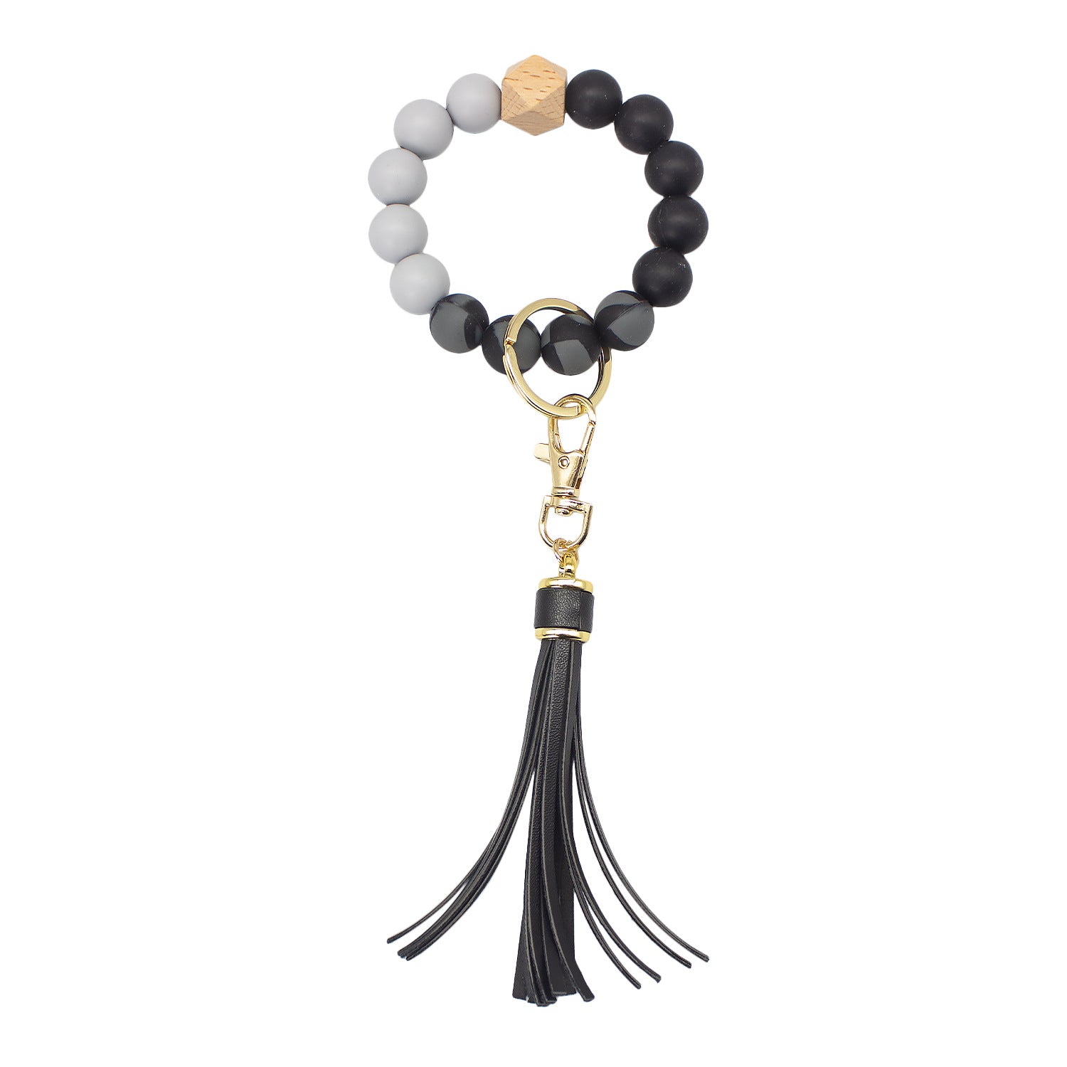 Wholesale Tassel Wood Beads Silicone Beads Wrist Keychain