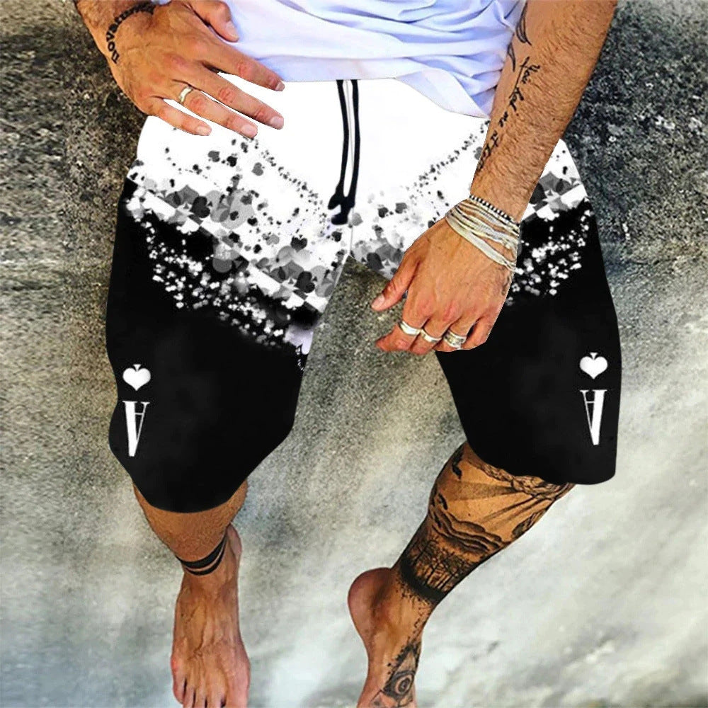 Wholesale 3D beach shorts trend color map printing surf shorts for men and women Swimwear