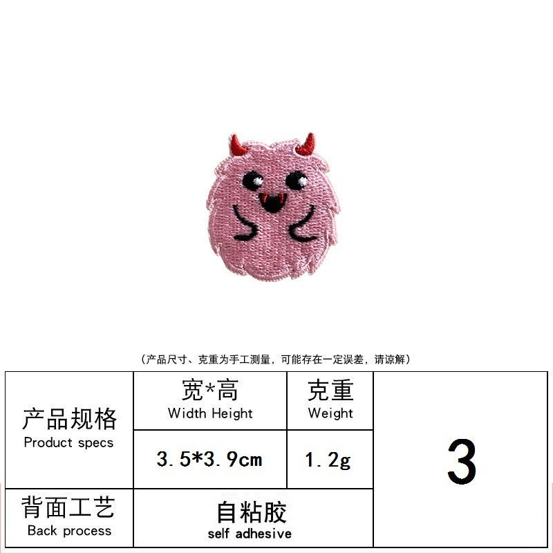 Wholesale  Ghost Pumpkin Embroidered Patch Self Adhesive No Sew Decorative Sticker For Hats DIY Fashion Accessory