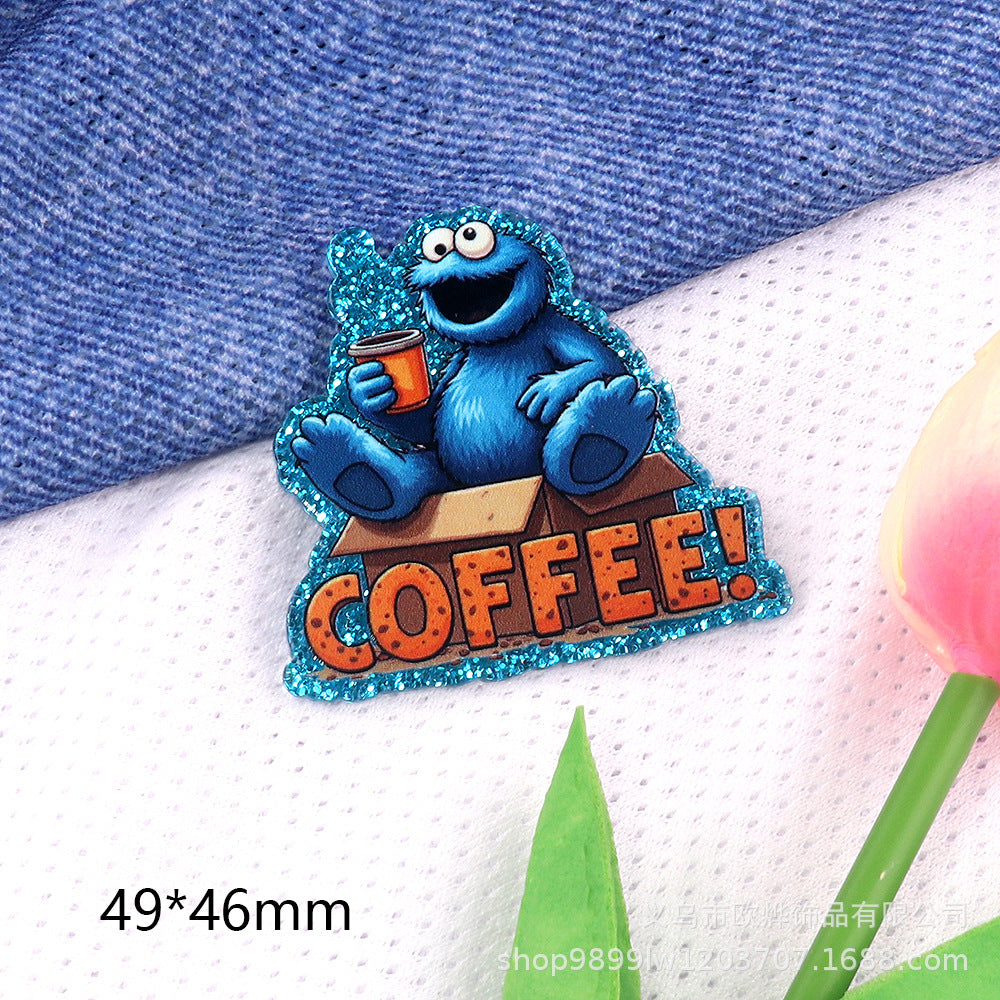 Wholesale 10pcs/ pack Cute Cartoon Character Animal Ornaments Acrylic Pins Cute DIY Accessories