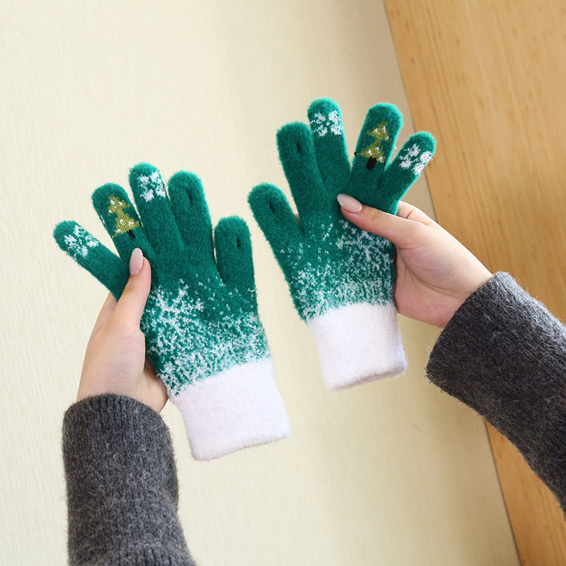 Wholesale Christmas Autumn/Winter Warm Cute Bear Touchable Gloves