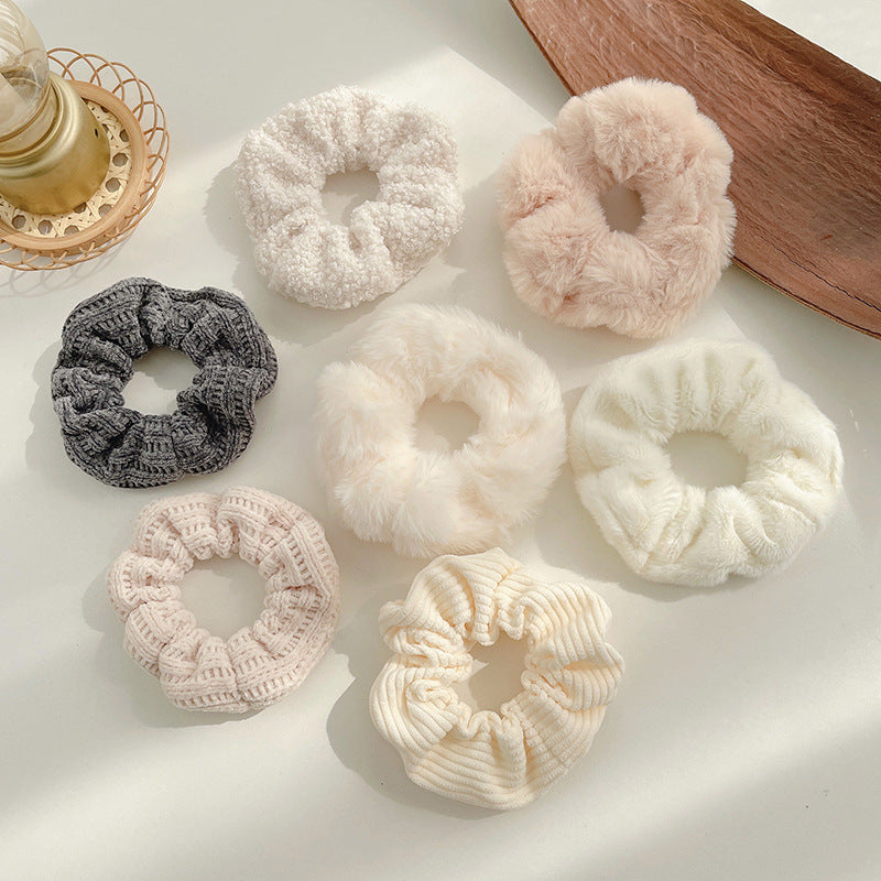 Wholesale Autumn and Winter Retro Plush Hair Ties