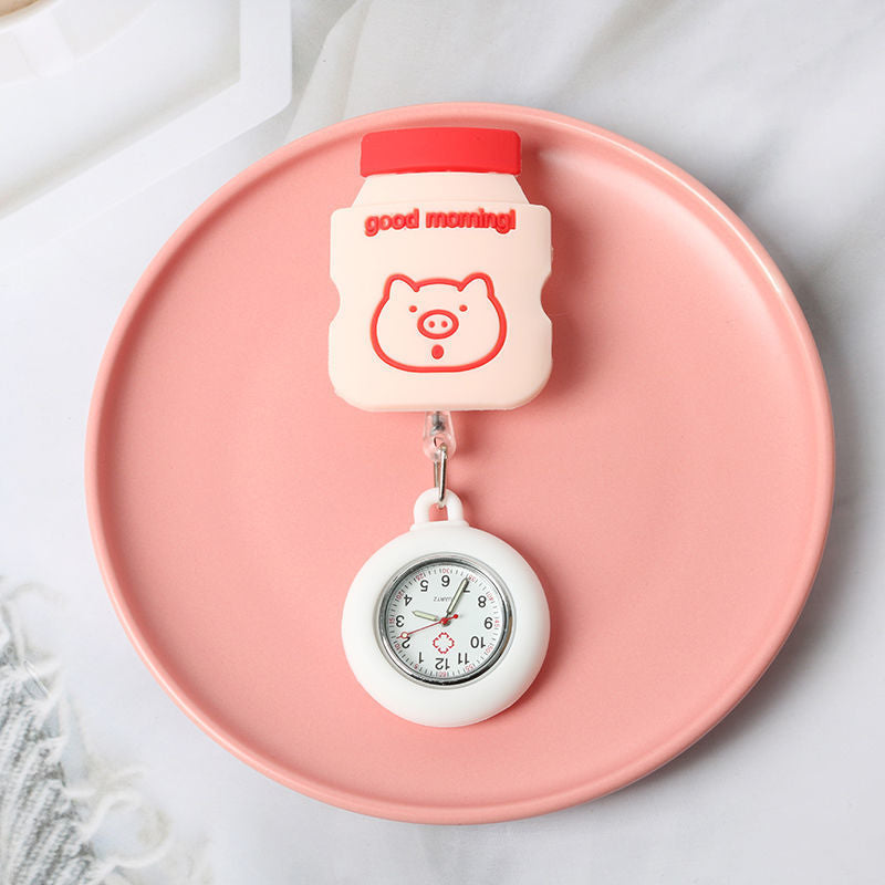 Wholesale Luminous and Cute Silicone Nurse Pocket Watches