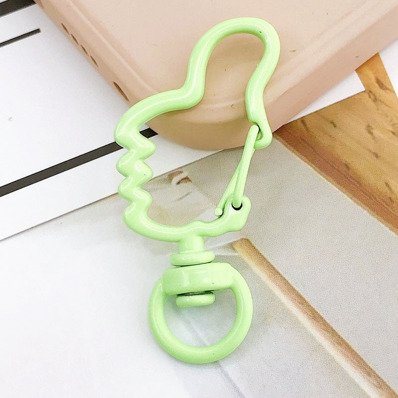 Wholesale Candy Color Painted Metal DIY Keychain Accessories