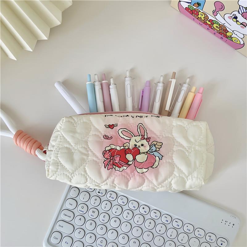 Wholesale Large Capacity Printed Simple Polyester Pencil Case