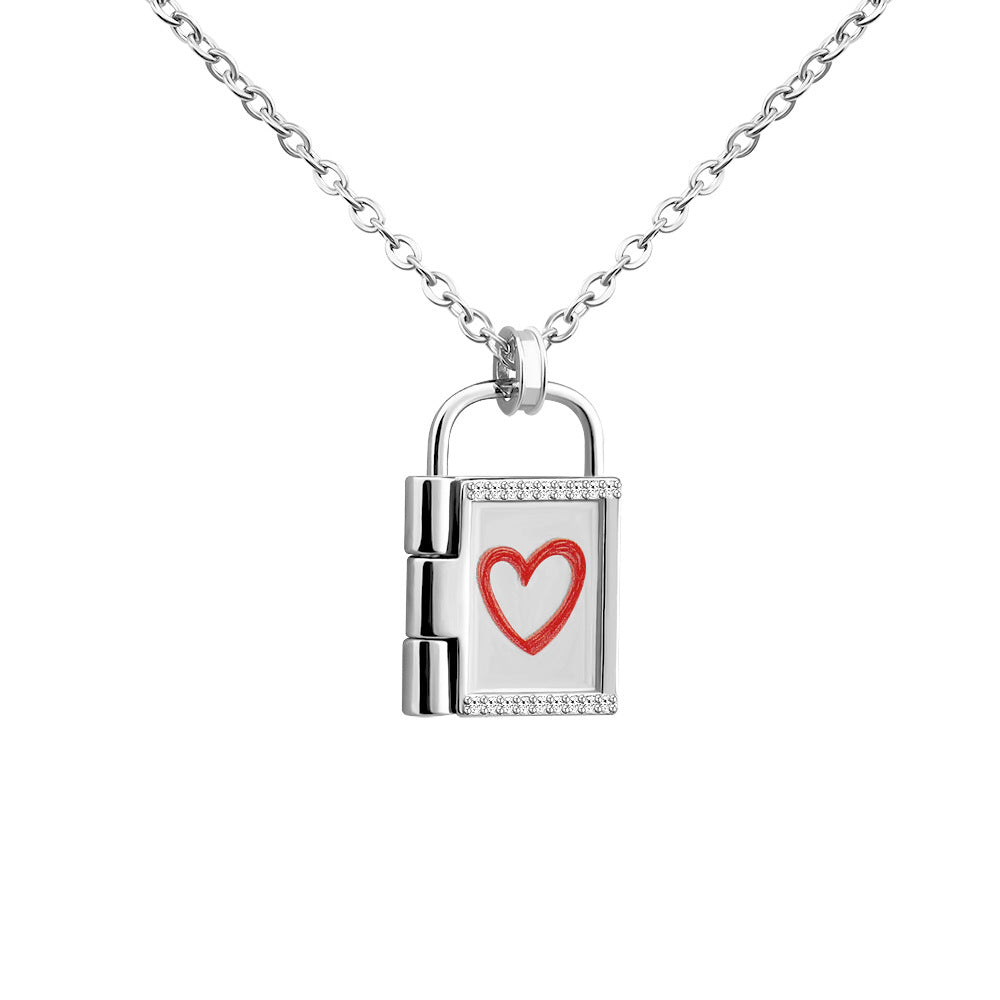 Wholesale color printing can open photo frame necklace