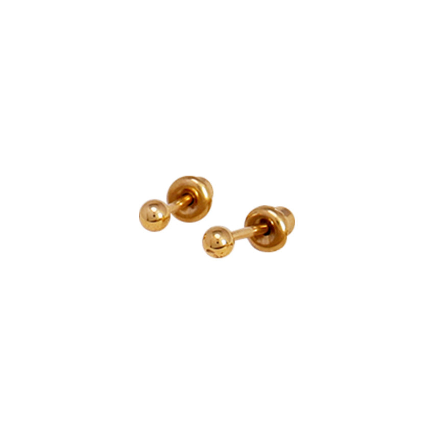 Wholesale 18k Gold Stainless Steel Dot Earrings
