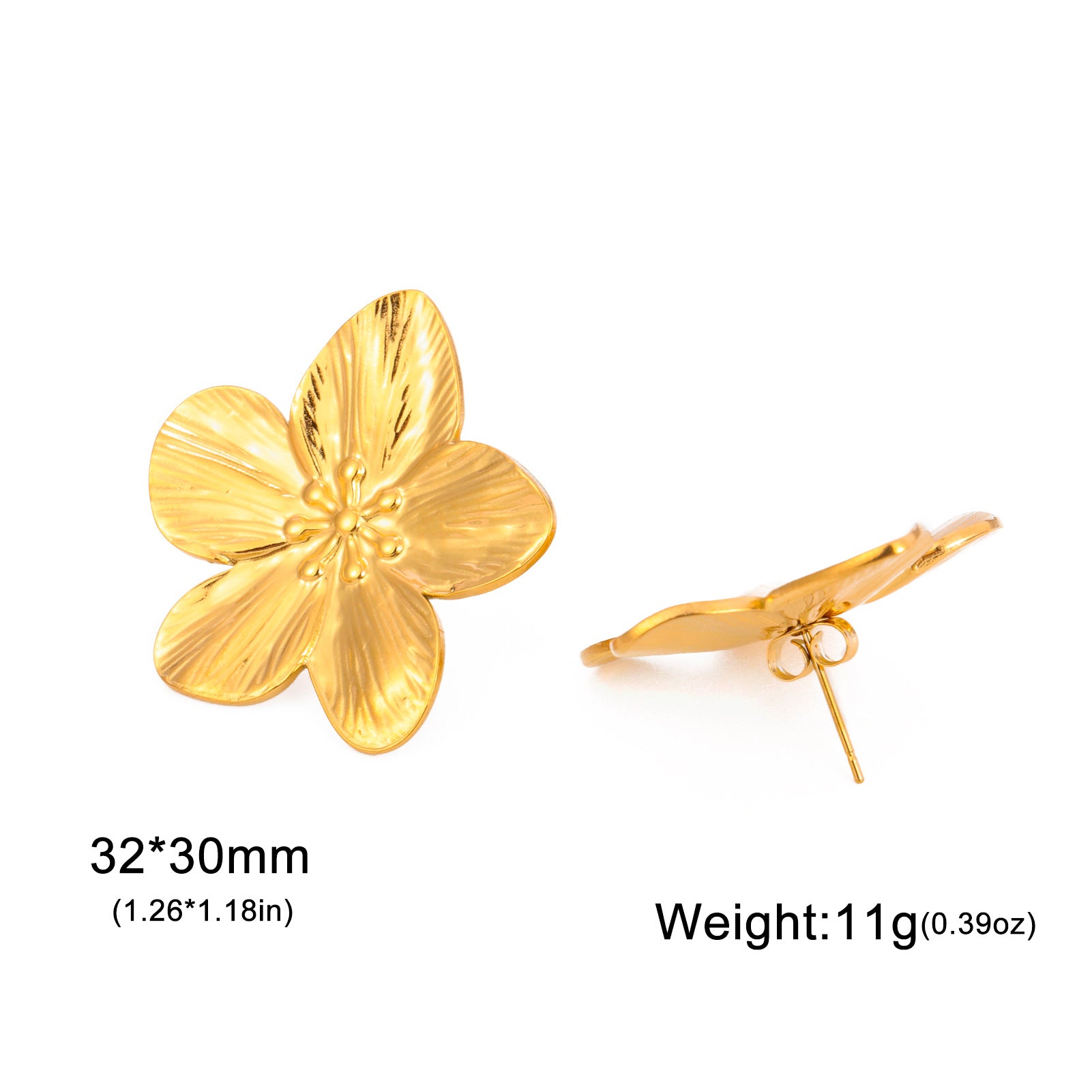 Wholesale Retro exaggerated design petal earrings for women