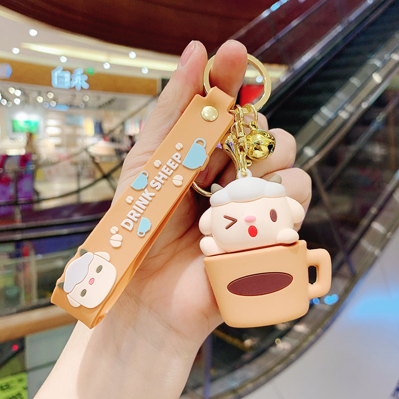 Wholesale Silicone Lamb Cup Keychain