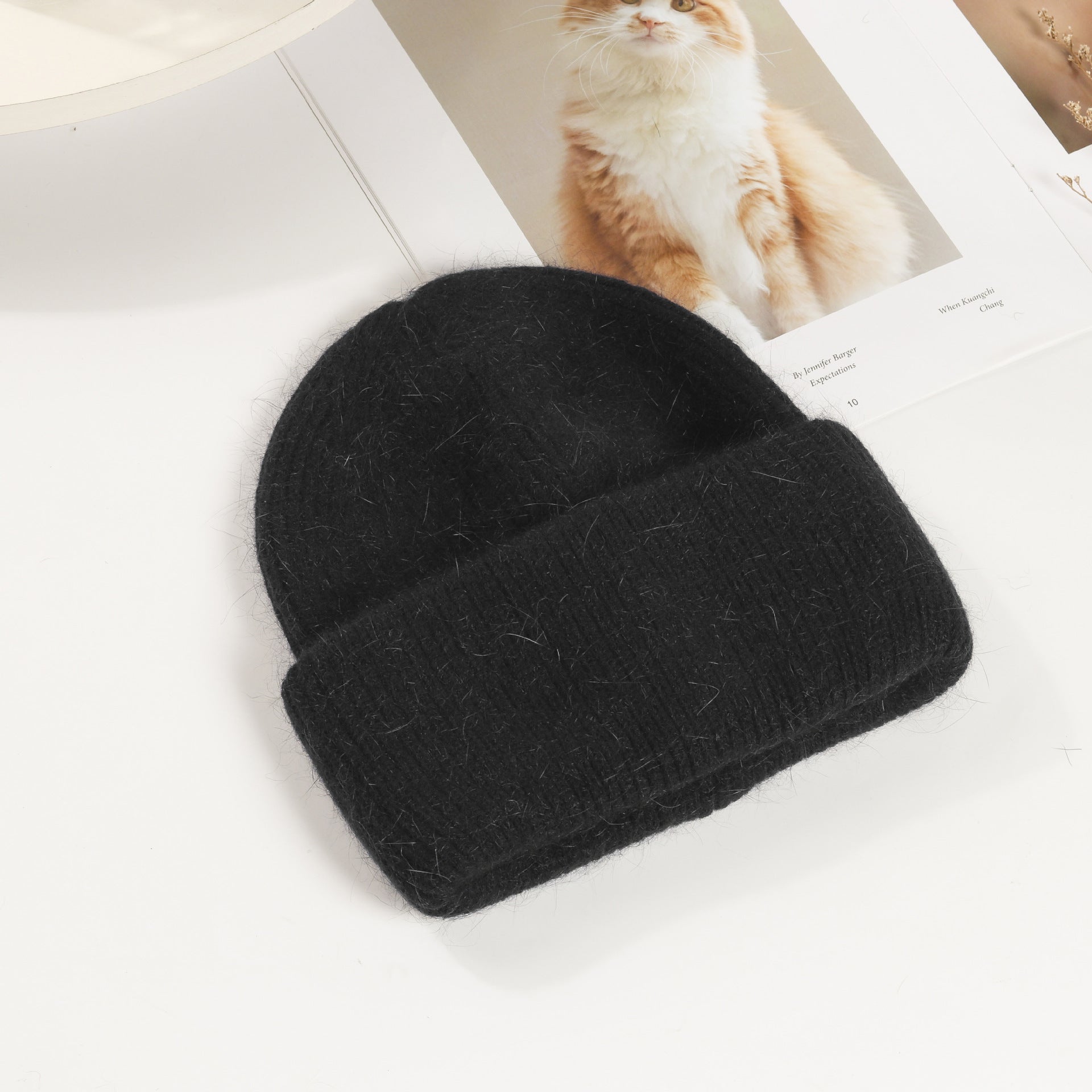 Wholesale Winter Rabbit Fur Knitted Warm Beanie