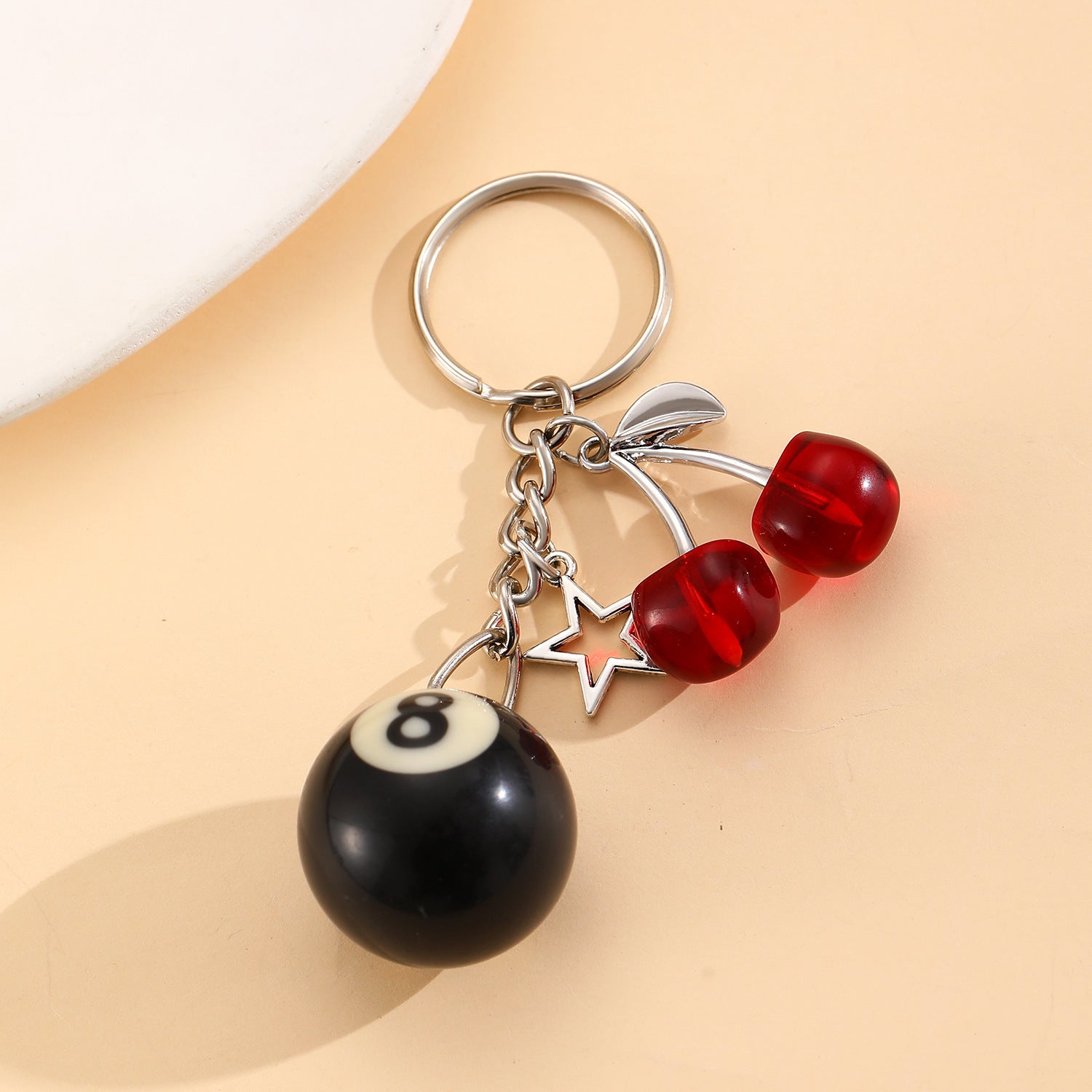 Wholesale Exaggerated red cherry fruit pendant