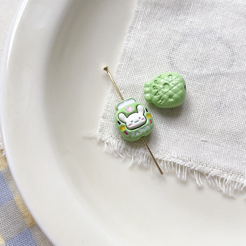 Wholesale 10pcs Cartoon Cute Dog Cute cartoon dog paw print Beads