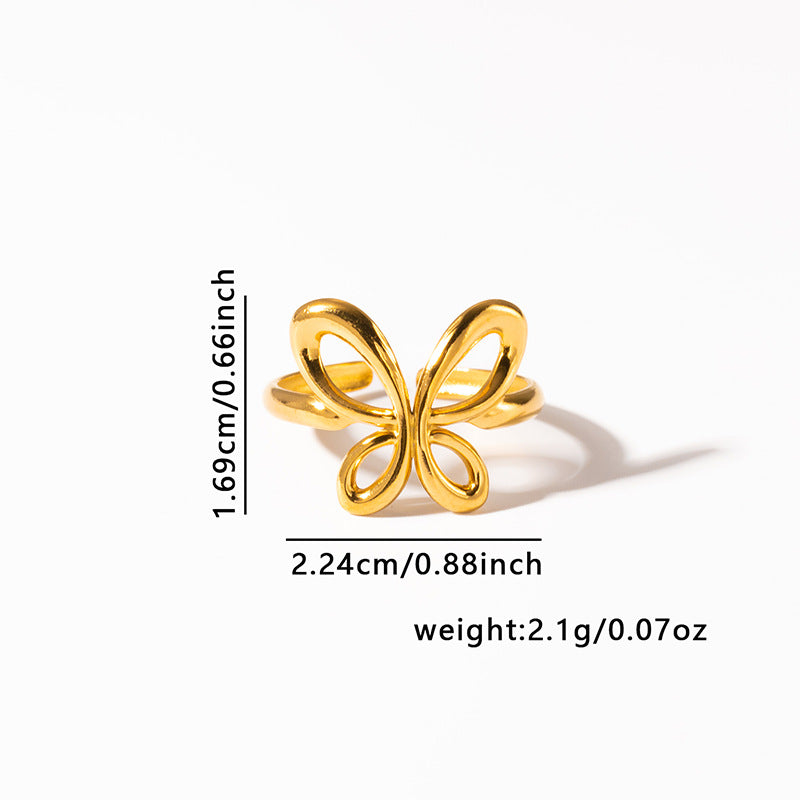 Wholesale Titanium Steel Gold Men' s and Women' s Luxury Adjustable Ring