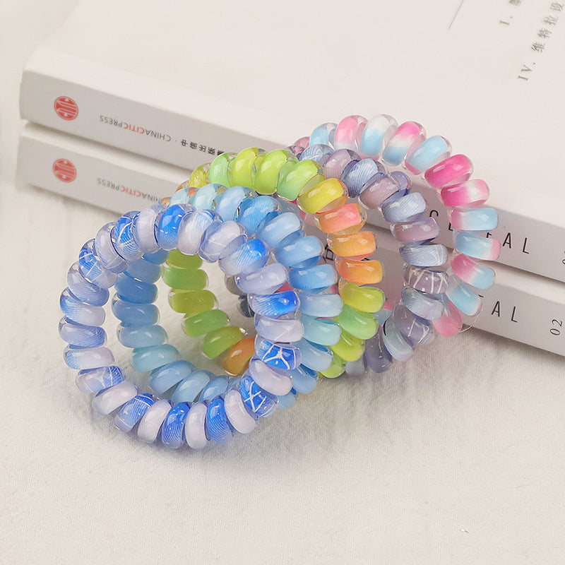 Wholesale Gradient Bold Jelly TPU Hair Scrunchies
