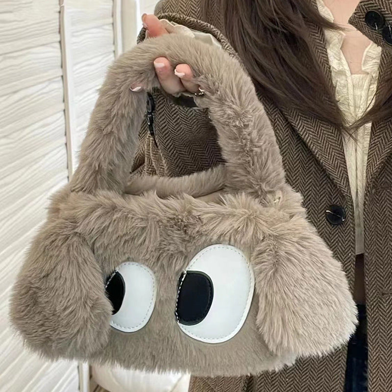 Wholesale Cute Cartoon Puppy Plush Hand Shoulder Bag