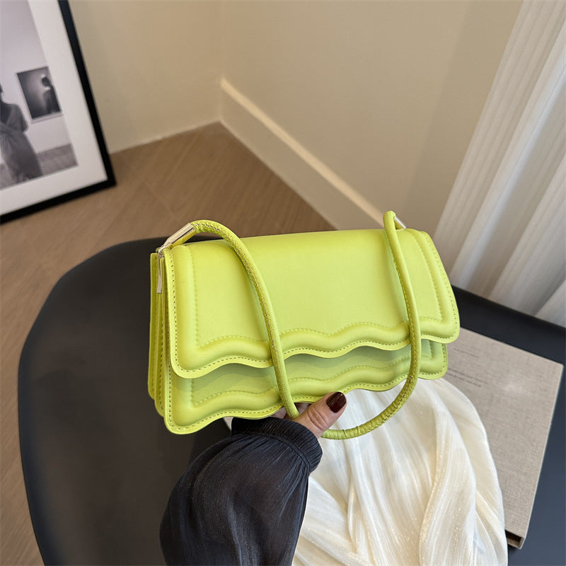 Wholesale Autumn/Winter Trendy Solid Color PU Beautiful Lace Handbag