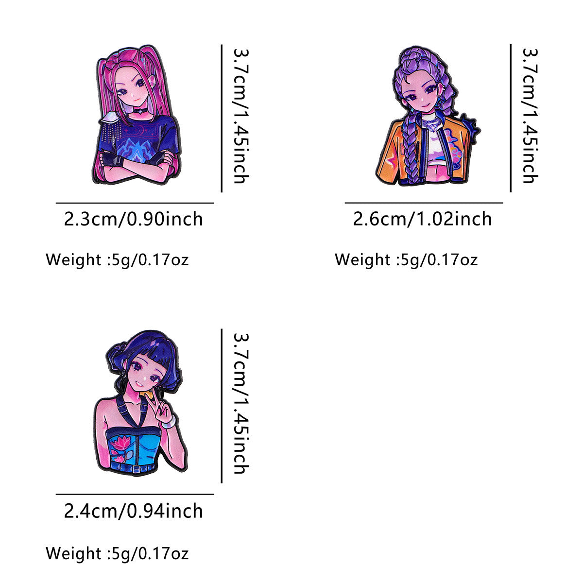 Wholesale Personalized girl brooch cartoon metal badge