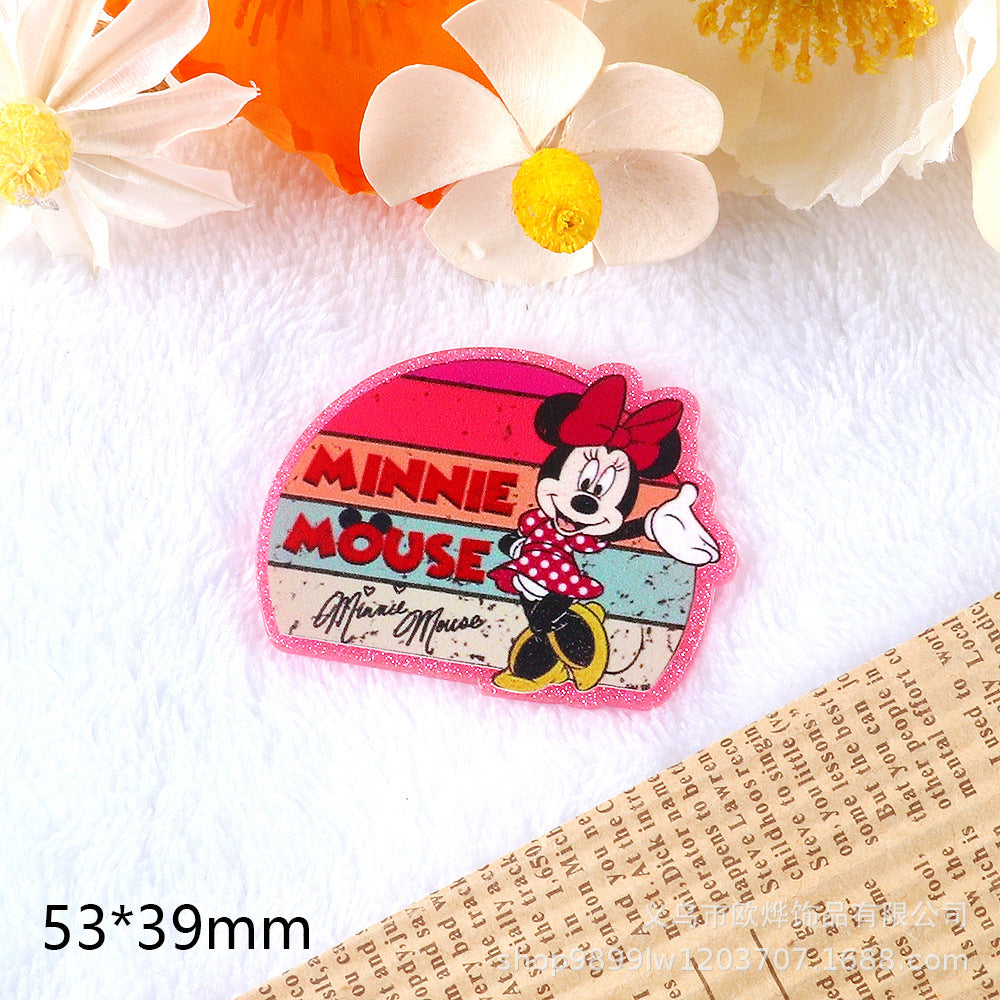 Wholesale 10pcs/pack Cartoon Character Cute Jewelry Pendant Acrylic Pin OLY Exclusive