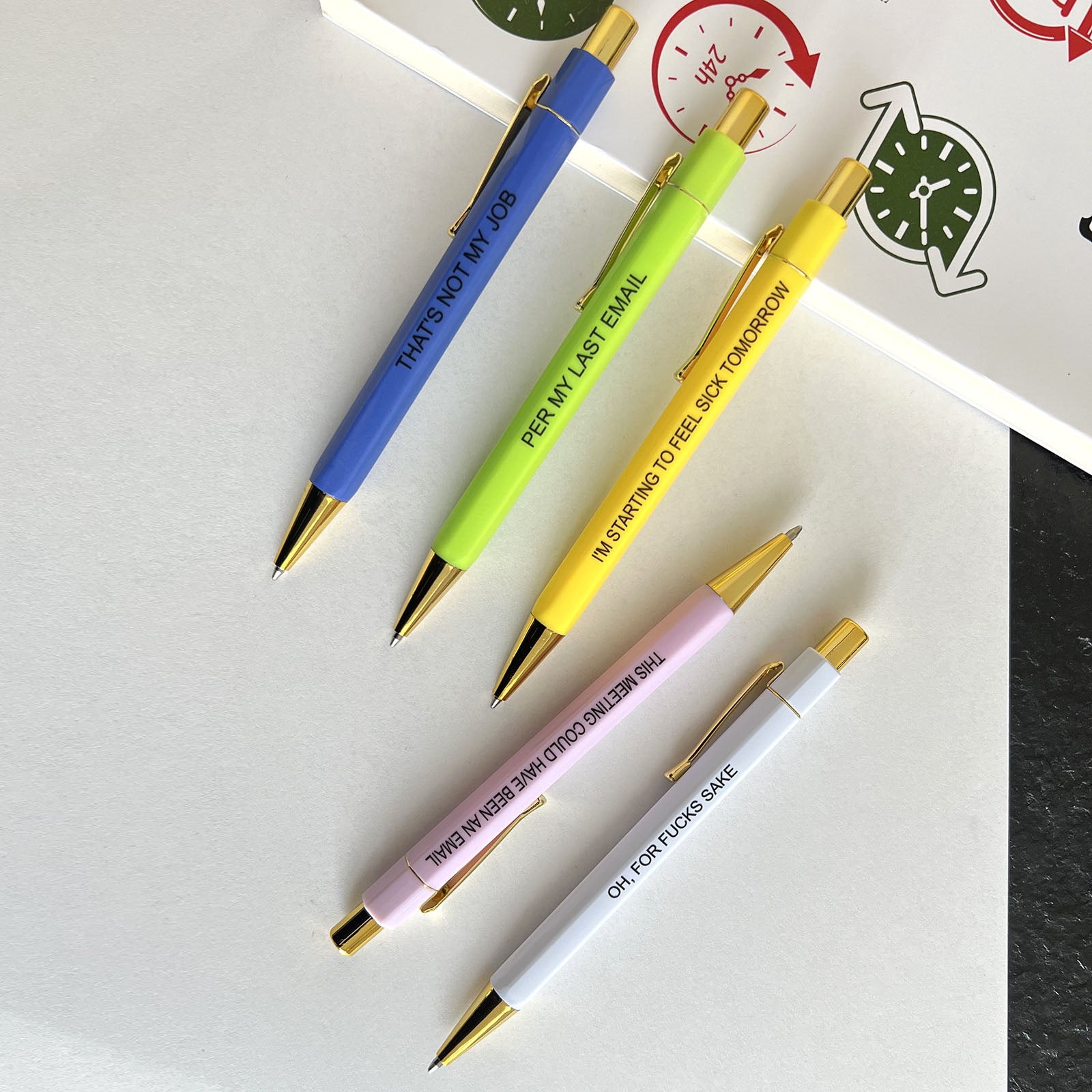 Wholesale 5pcs/set Plastic OFFENSIVE PENS