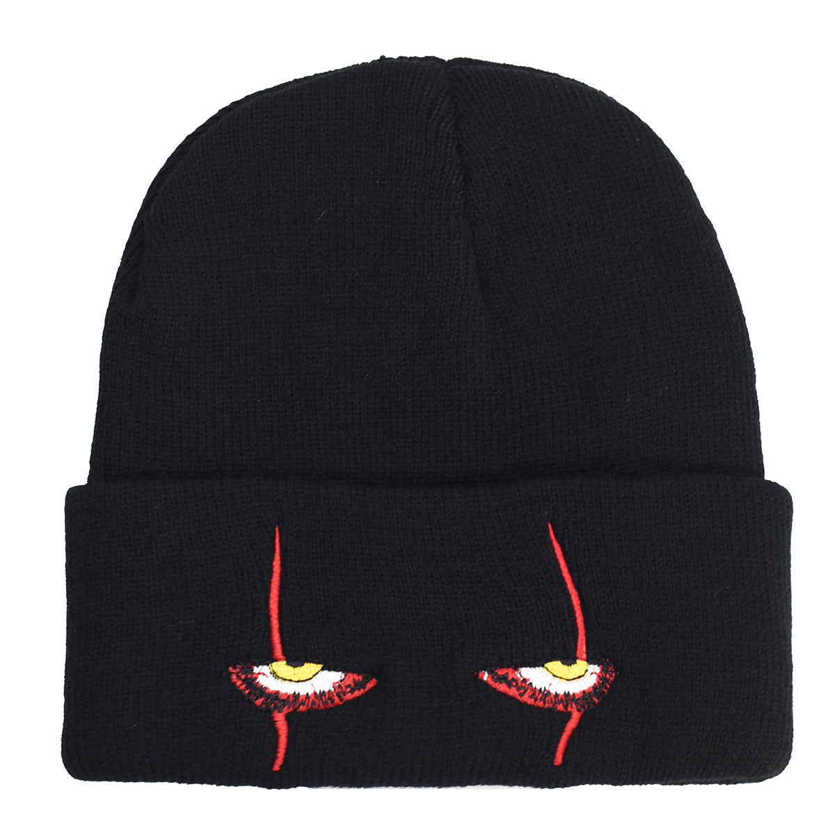 Wholesale Scary Clown Eyes Knitted Warm Pullover Beanie