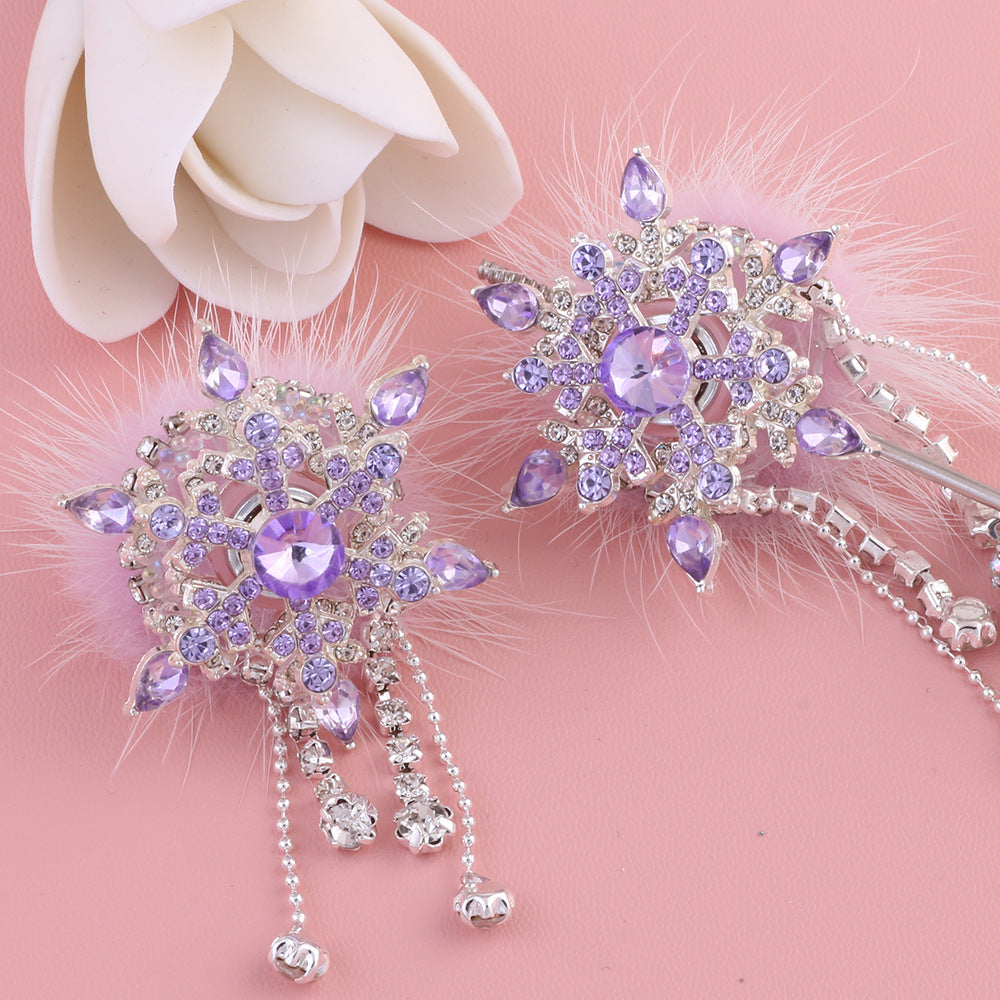 Wholesale Snowflake Spinning Hairy Ball Diamond Ball Crystal Beads