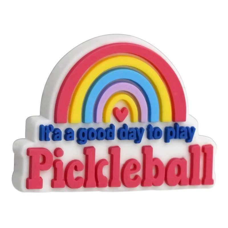 Wholesale Random 100pcs pickleball sports series bead pen patch handmade DIY beads