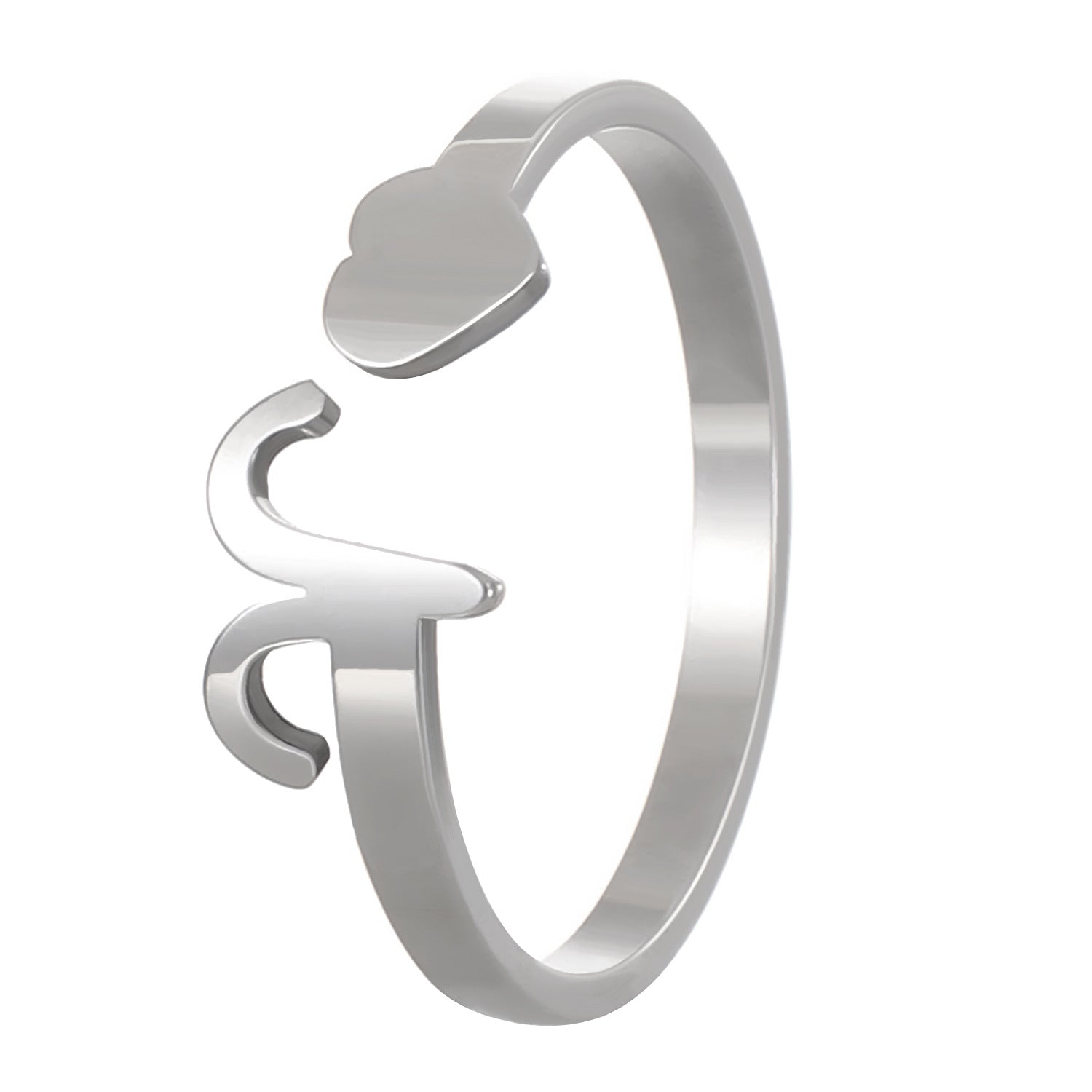 Wholesale Twelve constellation ring three-dimensional heart opening adjustable ring