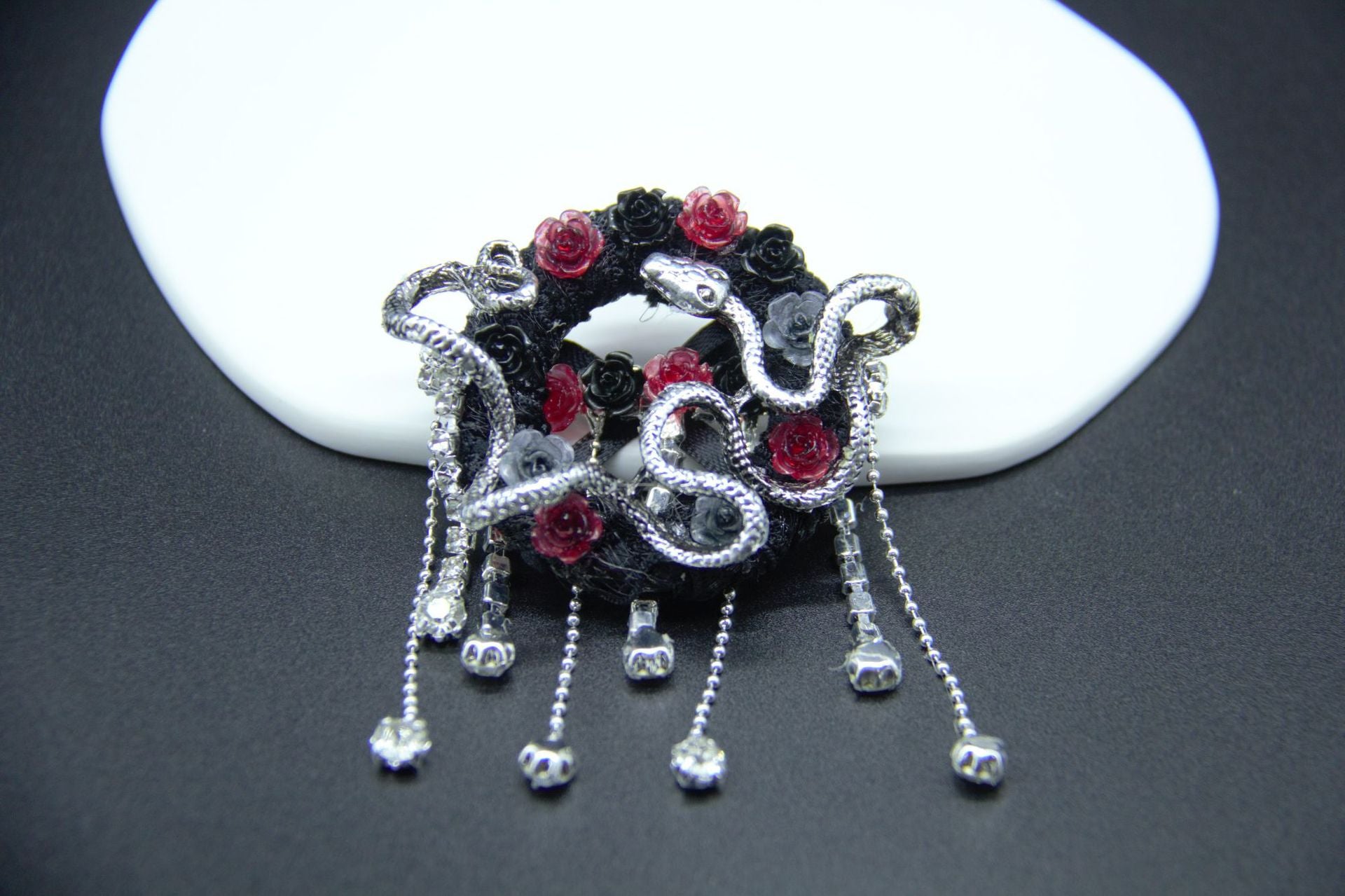 Wholesale Heavy Industry Dark Retro Snake Tassel Ring DIY Jewelry Accessories Beads