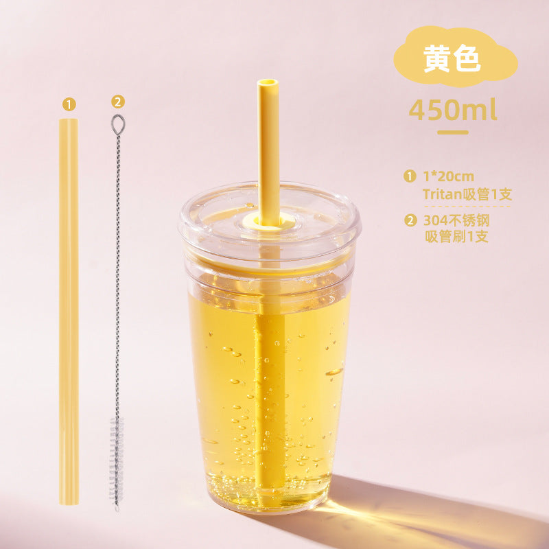 Wholesale Candy colored straw water cup