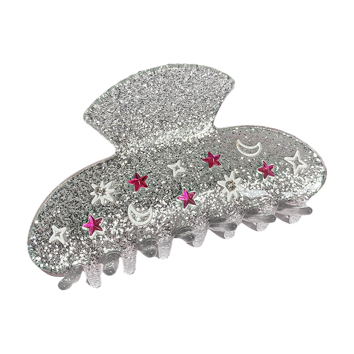 Wholesale Diamond Star Moon Back Head Hair Shark Clip Light Luxury Textuous Valentine's Day Hairpin