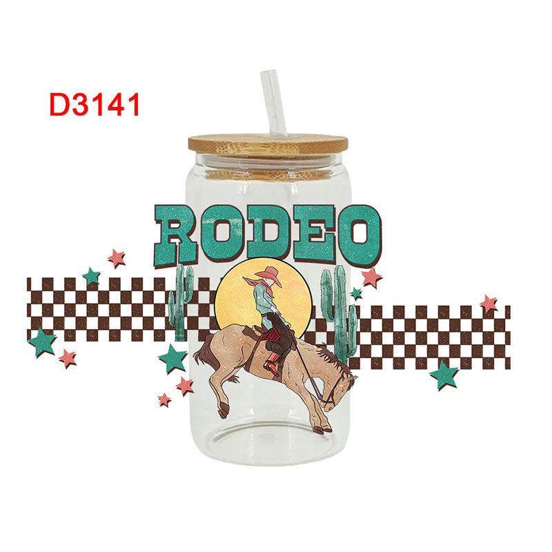 Wholesale Western-style horn boots  16oz Cup UV DTF Wraps