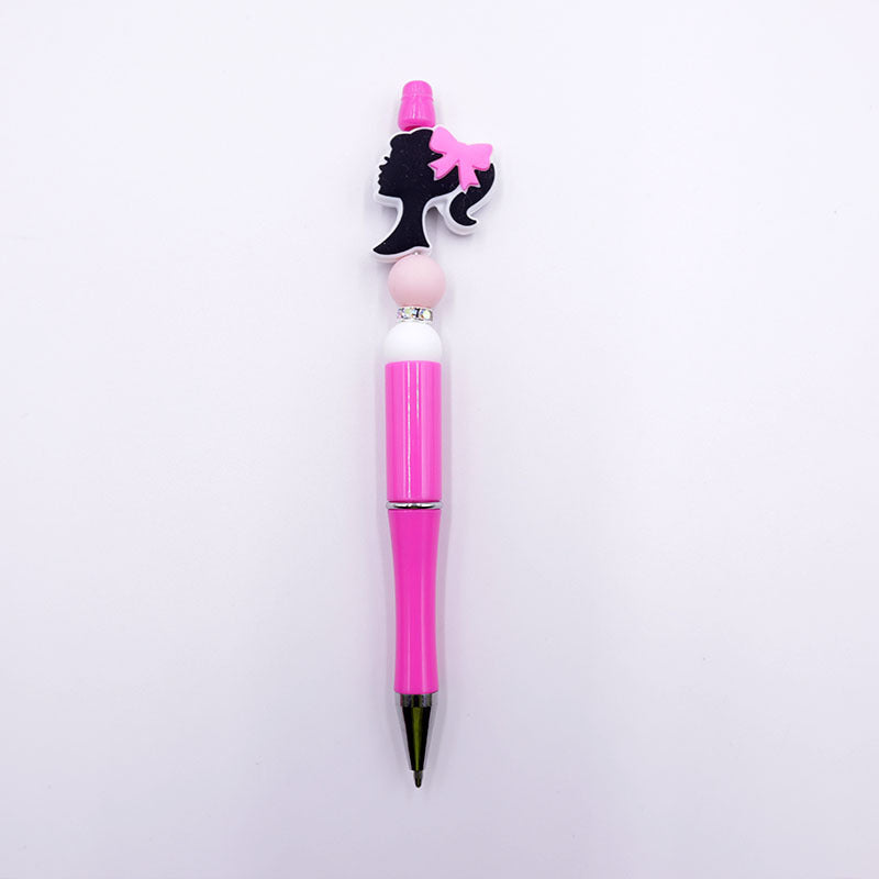 Wholesale Cartoon Christmas Tree Handmade Silicone Bead Pen Plastic Ball Point Pen