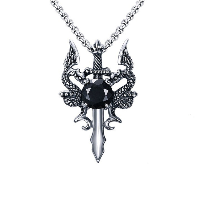 Wholesale Retro Lion Head Pendant Necklace Unisex Punk Rock Style Fashion Accessory