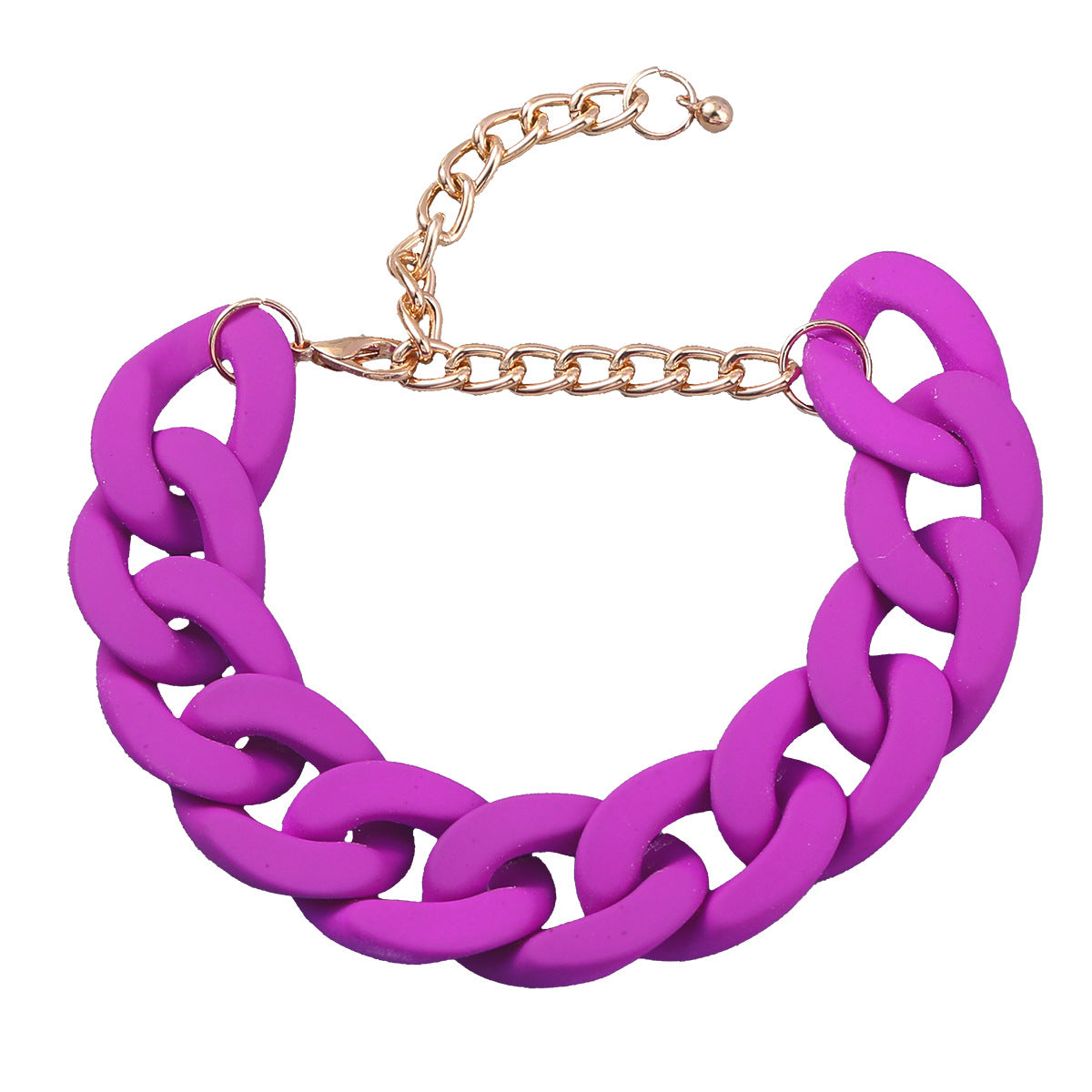 Wholesale Chain Pure Color Hard Resin Bracelet