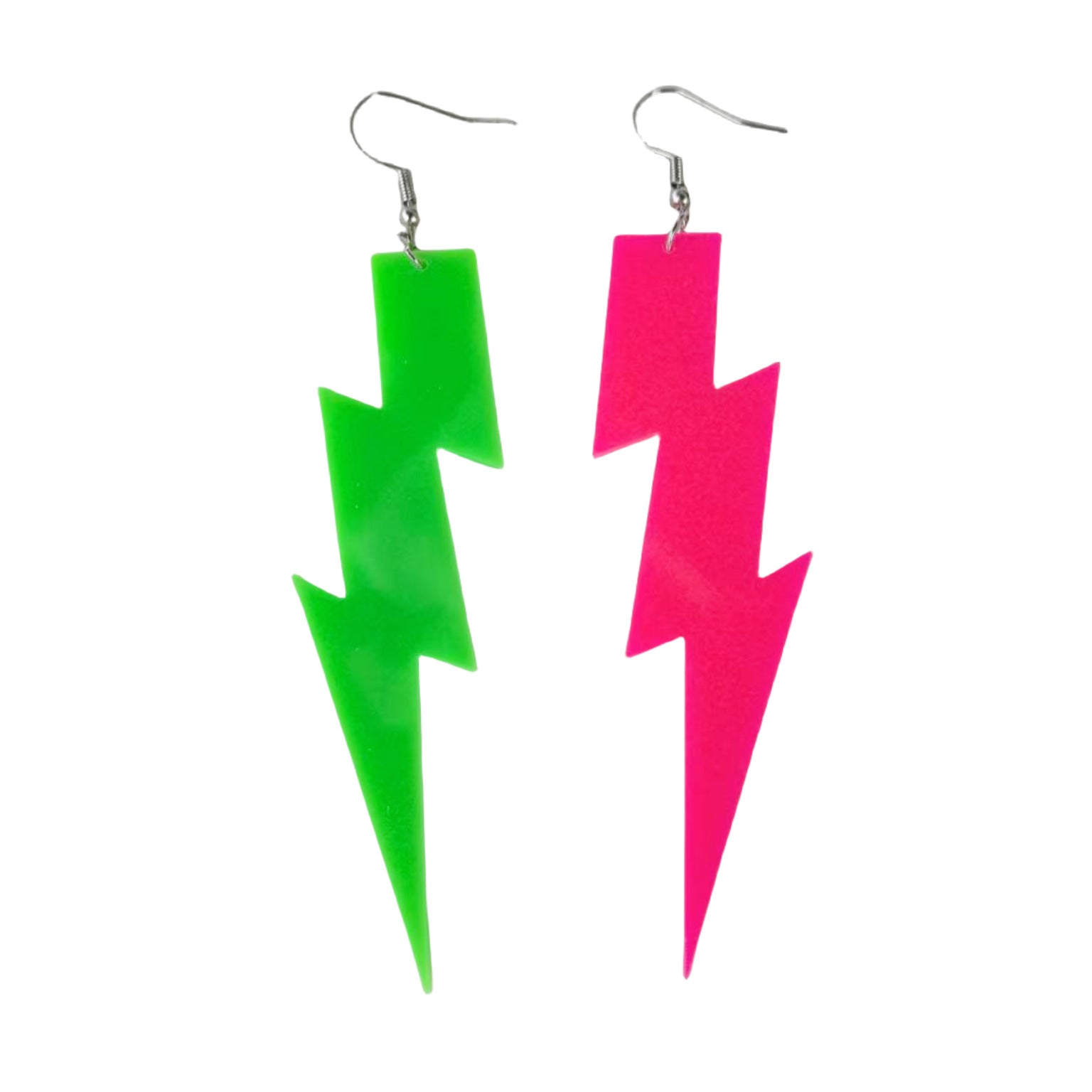 Wholesale Fluorescent Five-pointed Star Small Lightning Acrylic Earrings