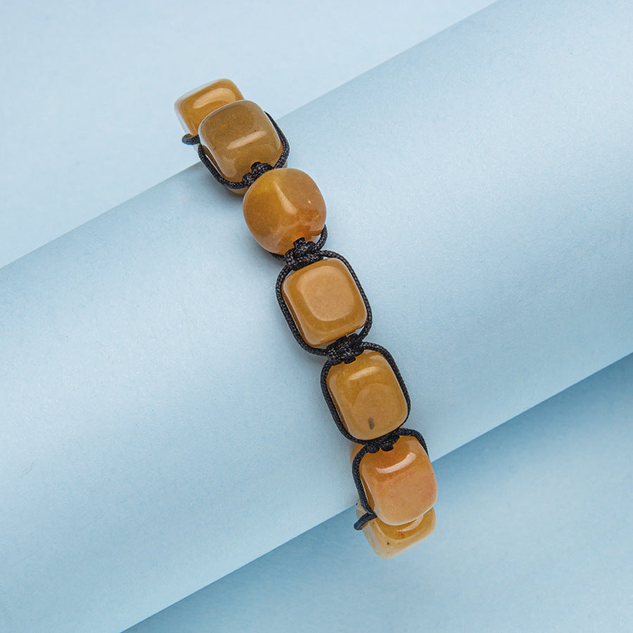 Wholesale Hand-woven colorful crystal rectangular adjustable bracelet