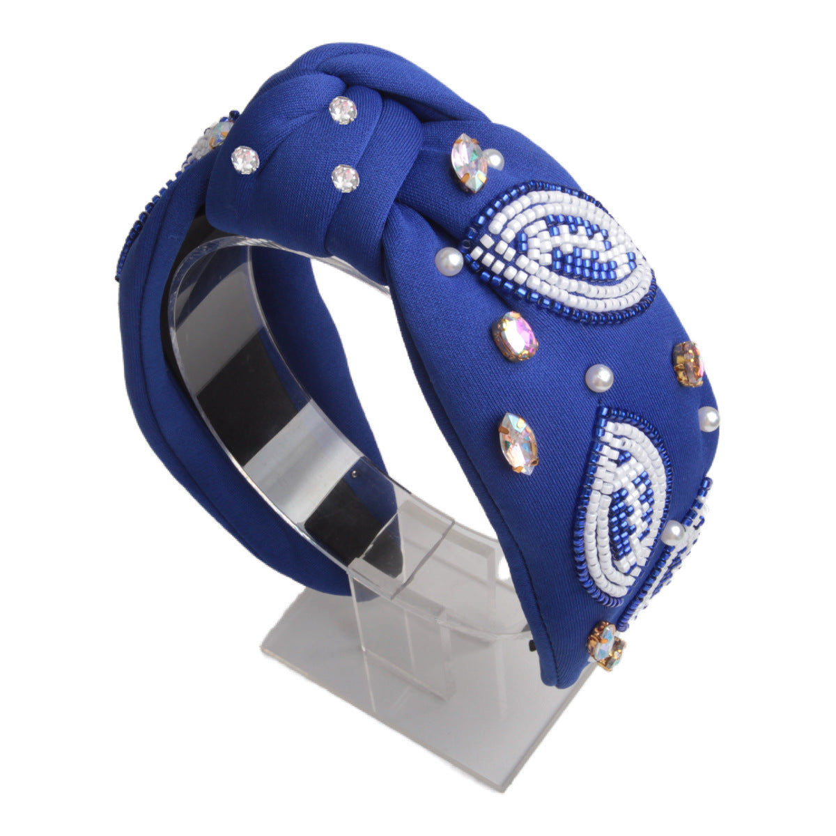 Wholesale new headband women's pearl knotted fabric headband fashion simple temperament headband hair accessories