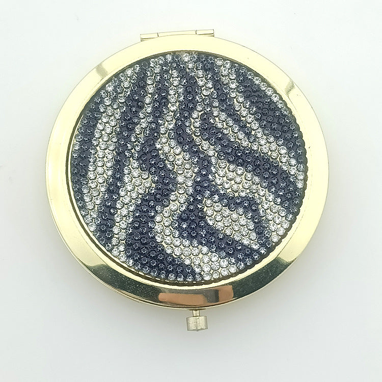 Wholesale Folding Pearl Diamond Makeup Aluminum Mirror