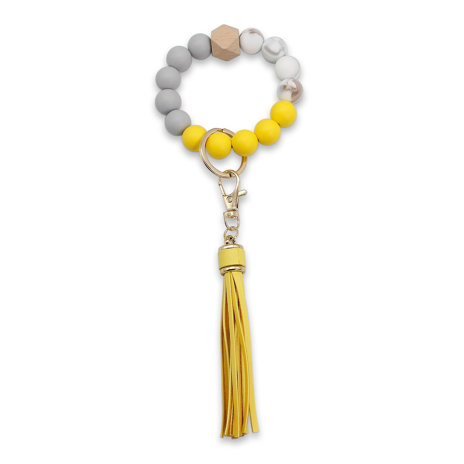 Wholesale Tassel Wood Beads Silicone Beads Wrist Keychain