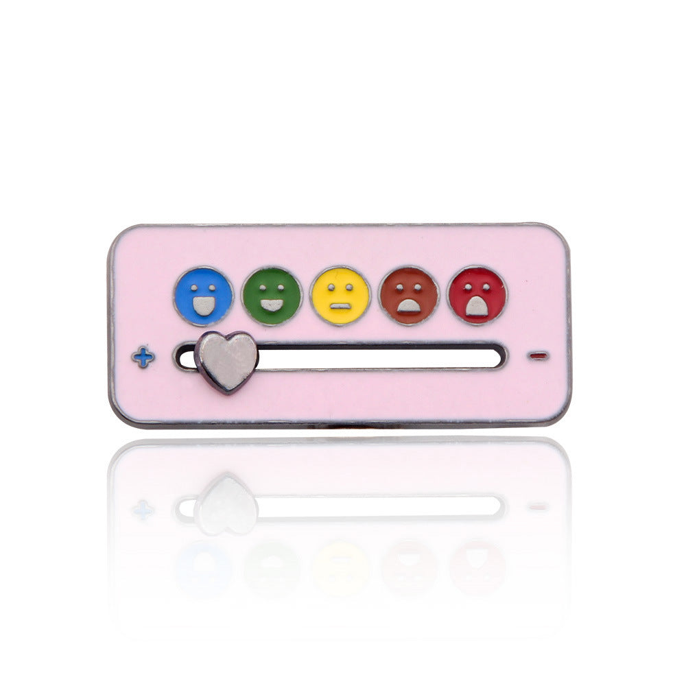 Wholesale Mood Expression Battery Power Creative Brooch