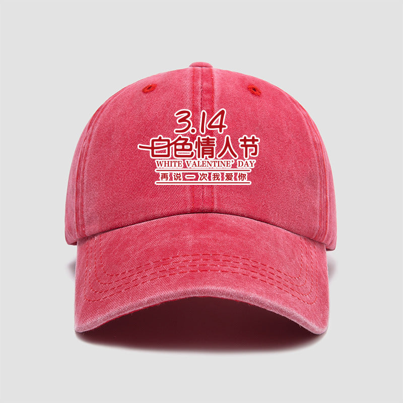 Wholesale March 14th White Day Say I Love You Again Hat Baseball Cap