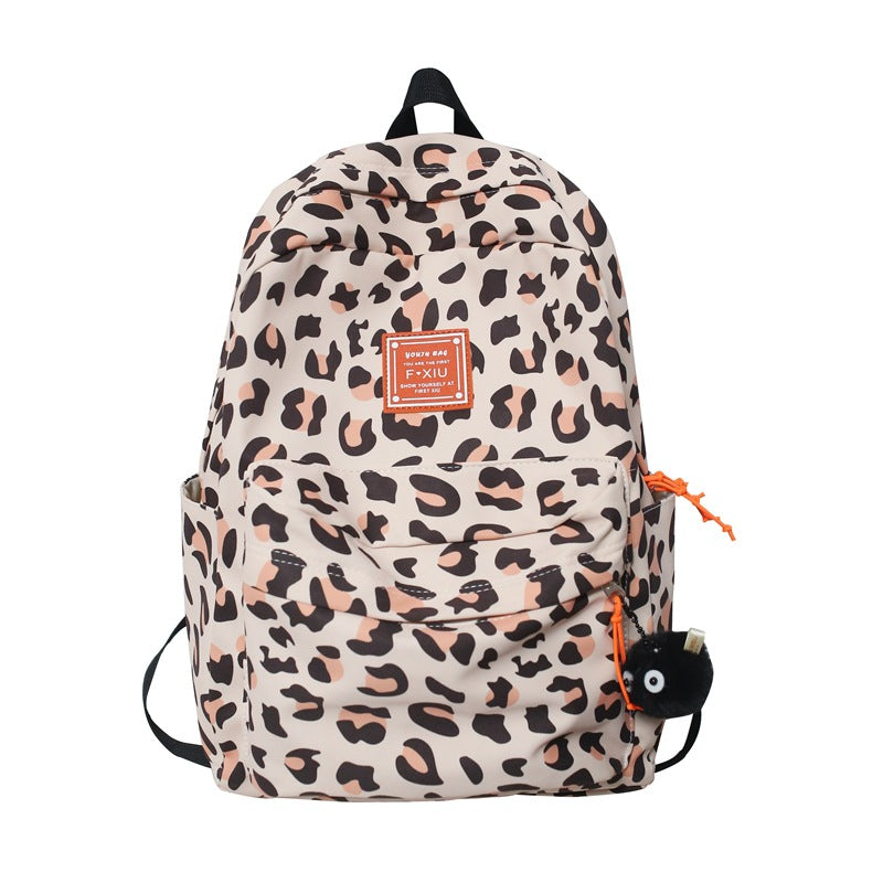 Wholesale Cow Pattern Leopard Pattern Nylon Backpack
