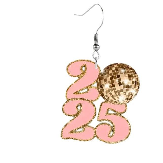 Wholesale New Year's Eve Digital Retro Fashion Temperament High-end All-match New Year Earrings