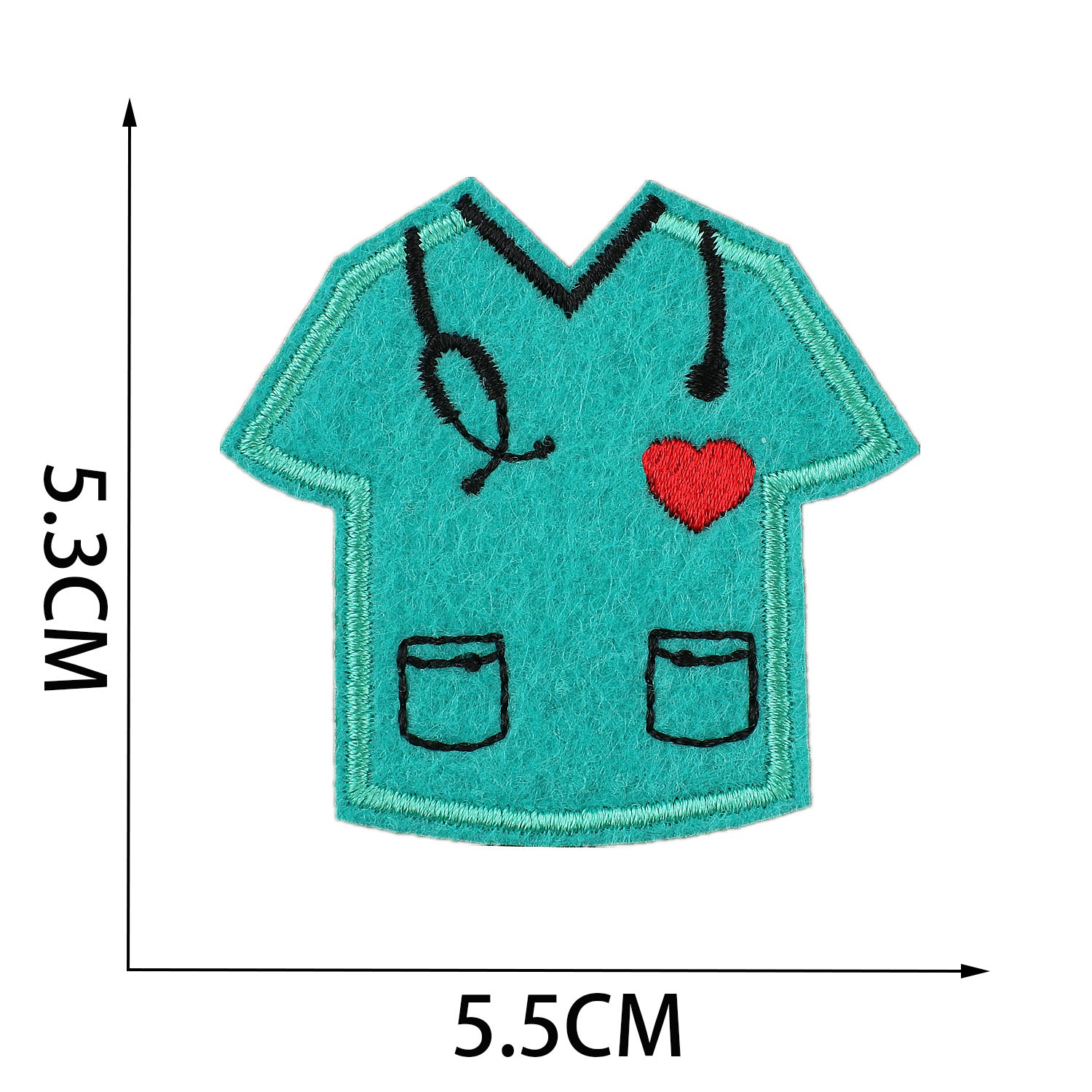 Wholesale Trendy Embroidered Nurse Patch Love Design Iron On Clothing Decorative Patch For Resale