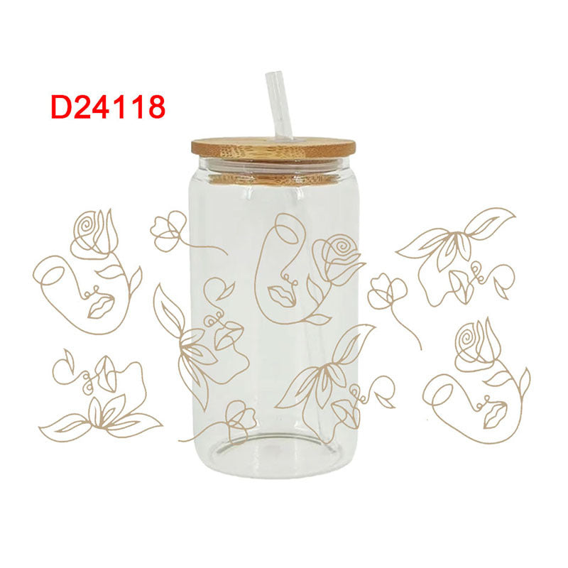 Wholesale Cute Cartoon   16oz Cup UV DTF Wraps