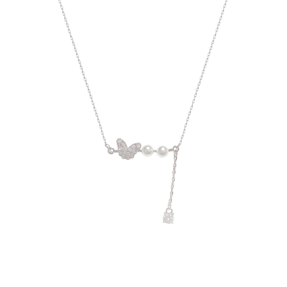 Wholesale Butterfly Pearl Tassel Necklace  Lightweight Luxury