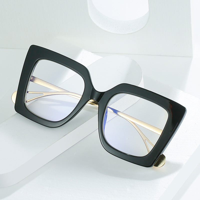 Wholesale PC Full Frame Square Two-color Glasses