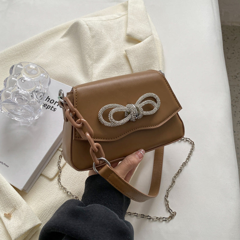 Wholesale Pink PU Small Square Bag Simple Crossbody Bag