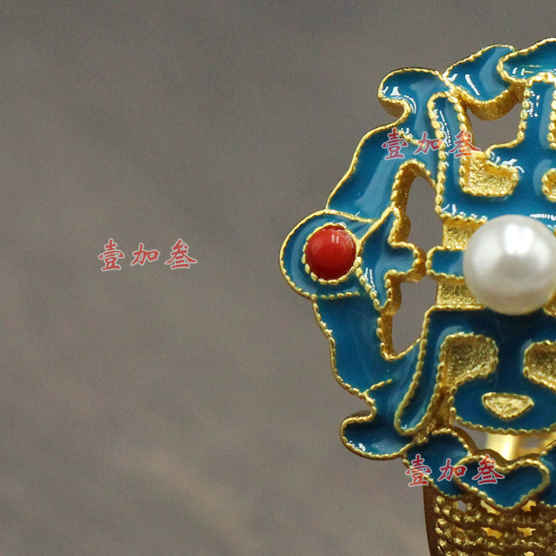 Wholesale Gold-plated inlaid vintage pearl earrings for mother's birthday gift