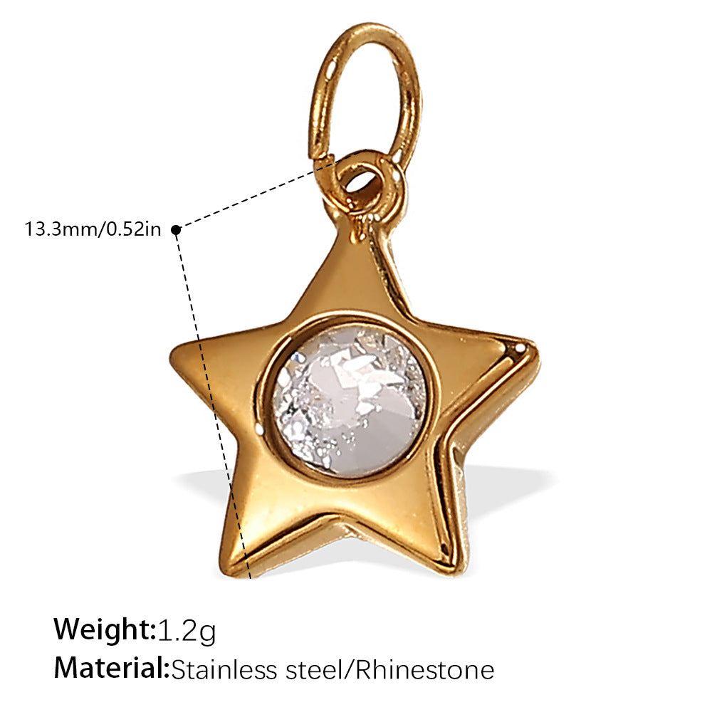 Wholesale Stainless steel 18K gold-plated sun and moon pendant necklace